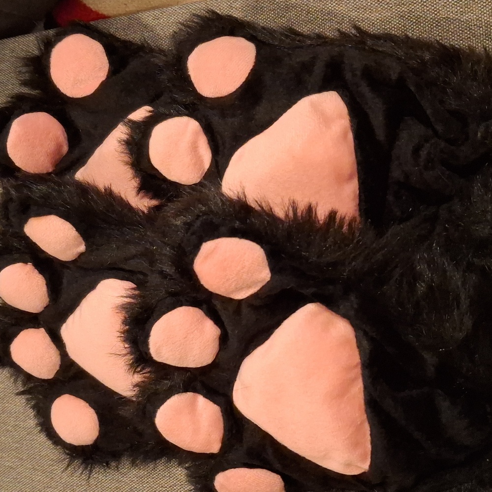 Spirit Halloween Furry Mitten paws